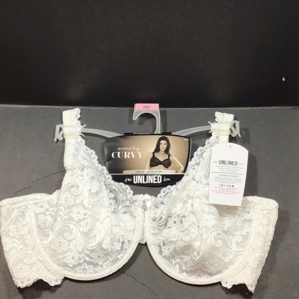 Smart & Sexy White Lace Unlined Underwire Bra 44D NWT